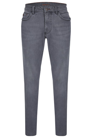 HATTRIC Harris Five Pocket - Silver Mist Denim - 688495 9690.06