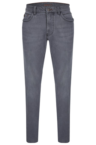 HATTRIC Harris Five Pocket - Silver Mist Denim - 688495 9690.06