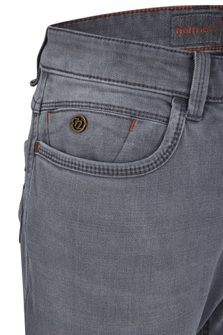 HATTRIC Harris Five Pocket - Silver Mist Denim - 688495 9690.06