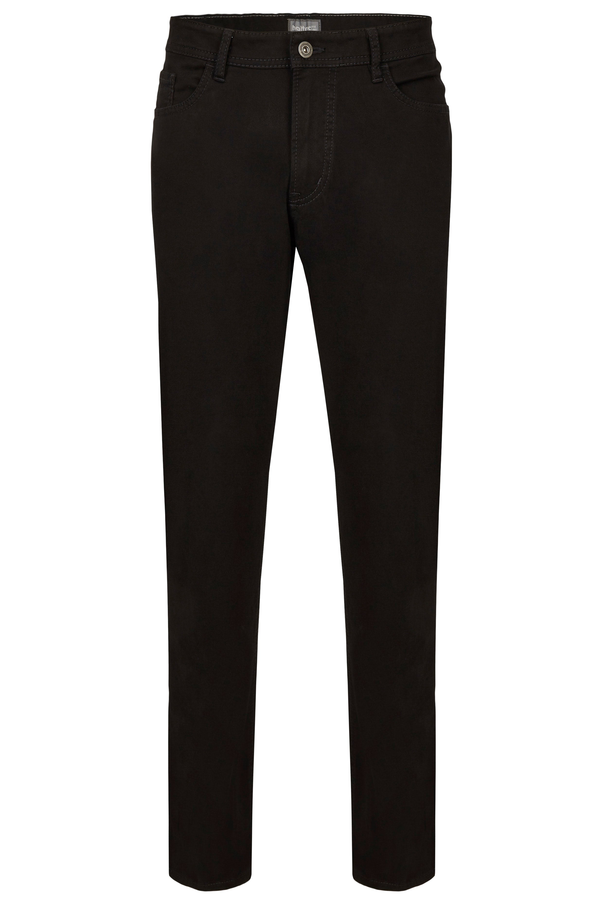 HATTRIC Hunter Five Pocket - Night Espresso Black - 688965 9340.09