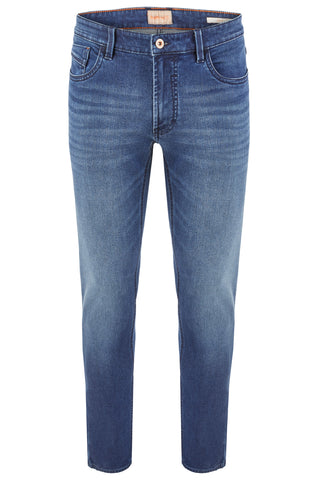 HATTRIC Davis Five Pocket - Blue Denim Haze - 688585 9348.45