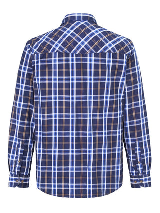PADDOCKS Comfort Fit Langarm Hemd - Harbour Check Navy - 33156 6318.0838