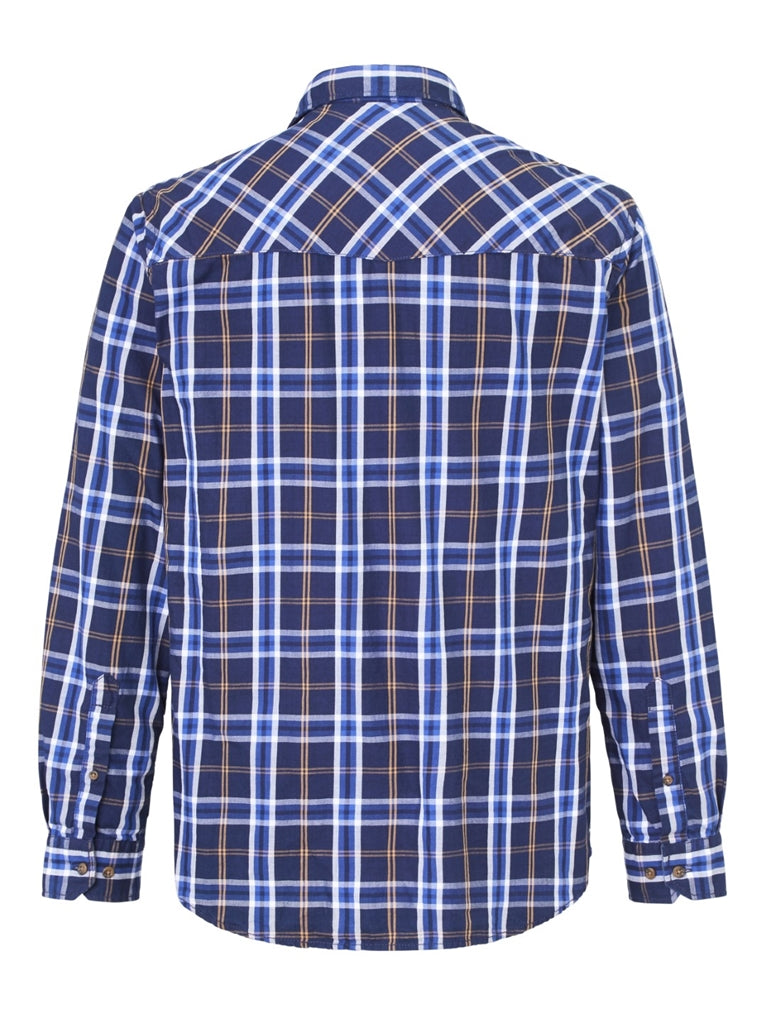 PADDOCKS Comfort Fit Langarm Hemd - Harbour Check Navy - 33156 6318.0838