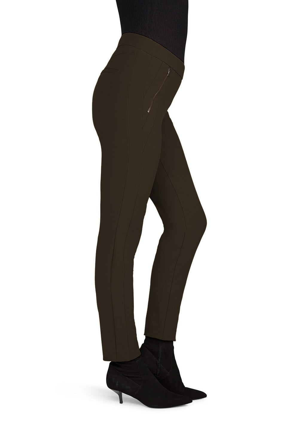 ATELIER GARDEUR Zene Schlupfhose - Dark Olive Truffle - ZENE28-0-600261-328