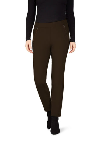 ATELIER GARDEUR Zene Schlupfhose - Dark Olive Truffle - ZENE28-0-600261-328
