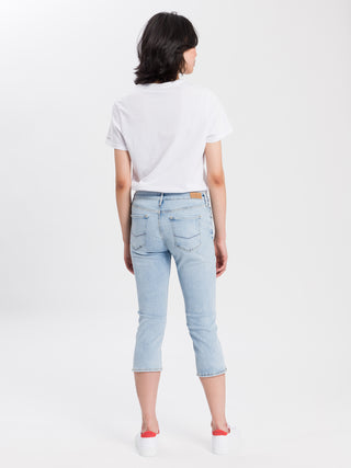 CROSS JEANS AMBER Capri Jeans - Sea Mist Ice - A548-017