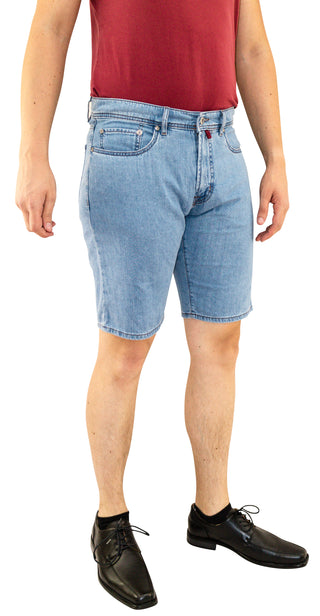 PIERRE CARDIN LYON SHORTS - Seafoam Chambray - 34221 7611.27