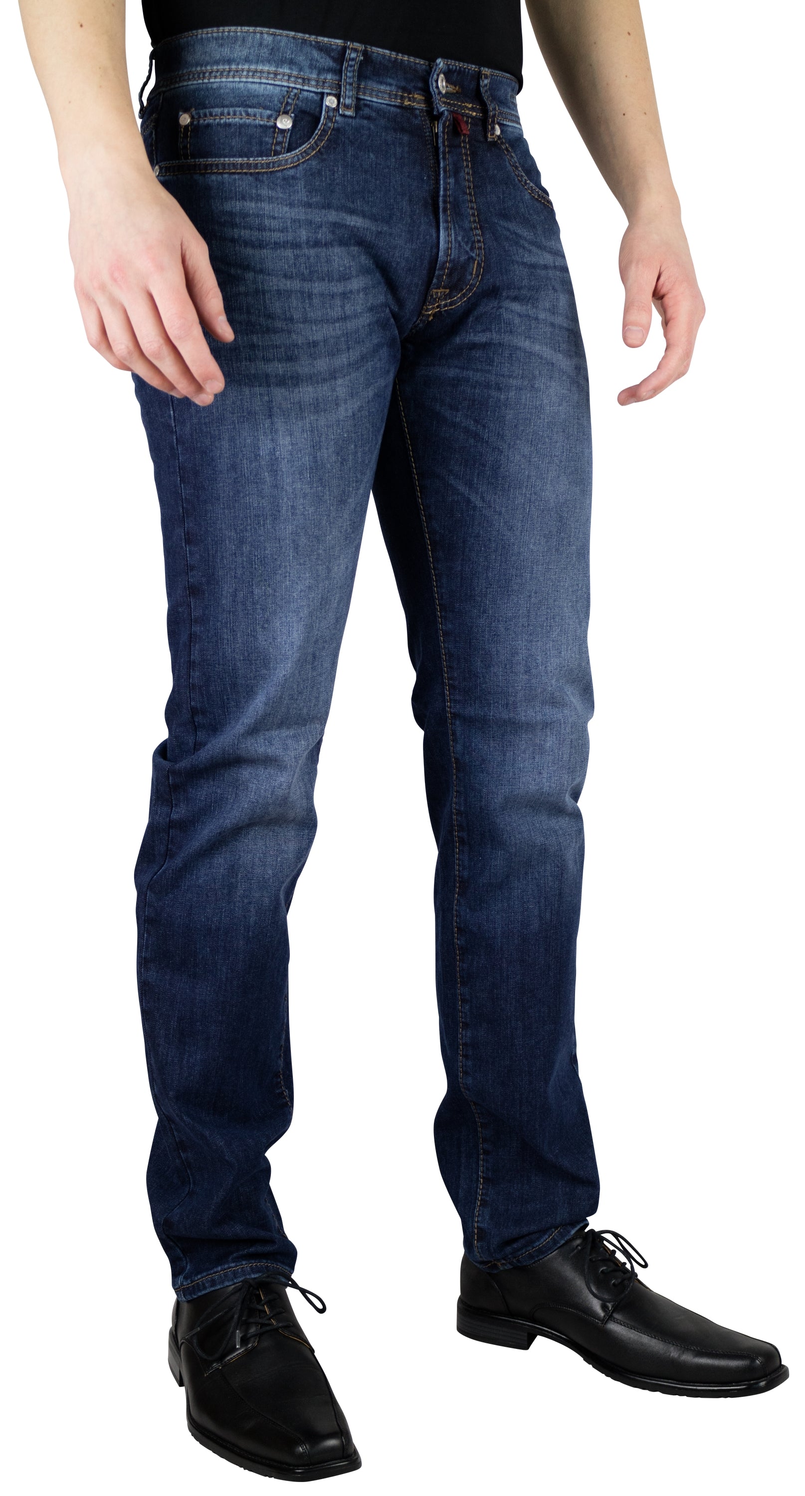 PIERRE CARDIN LYON Five Pocket - Indigo Weathered Wash - 3091 7144.09