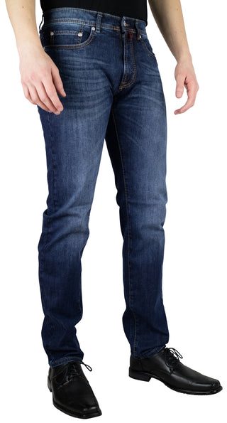 PIERRE CARDIN LYON Five Pocket - Indigo Weathered Wash - 3091 7144.09