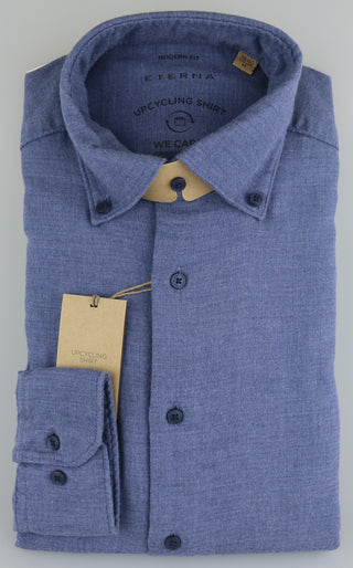 ETERNA MODERN FIT UPCYCLING SHIRT Langarm Hemd - Denim Mist Blue - 2389-17-VS74