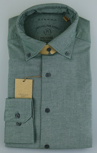 ETERNA MODERN FIT UPCYCLING SHIRT Langarm Hemd - Misty Seafoam Green - 2370-67-VS74