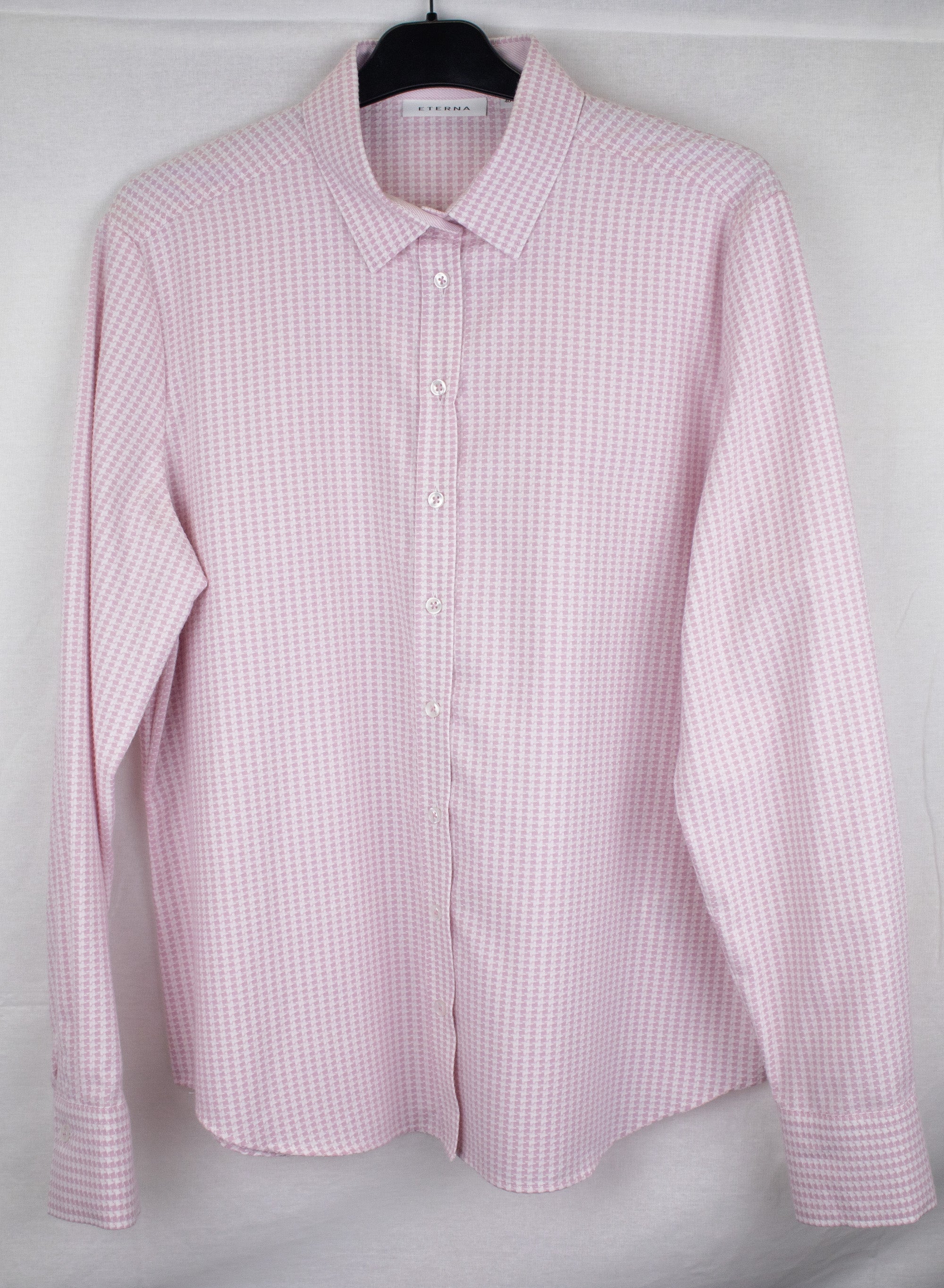 ETERNA MODERN CLASSIC Flanellbluse - Blush Gingham Rose - 6267 D780.51