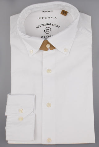 ETERNA Modern Fit Upcycling Shirt - Pearl Ivory White - 2411-02-VS74