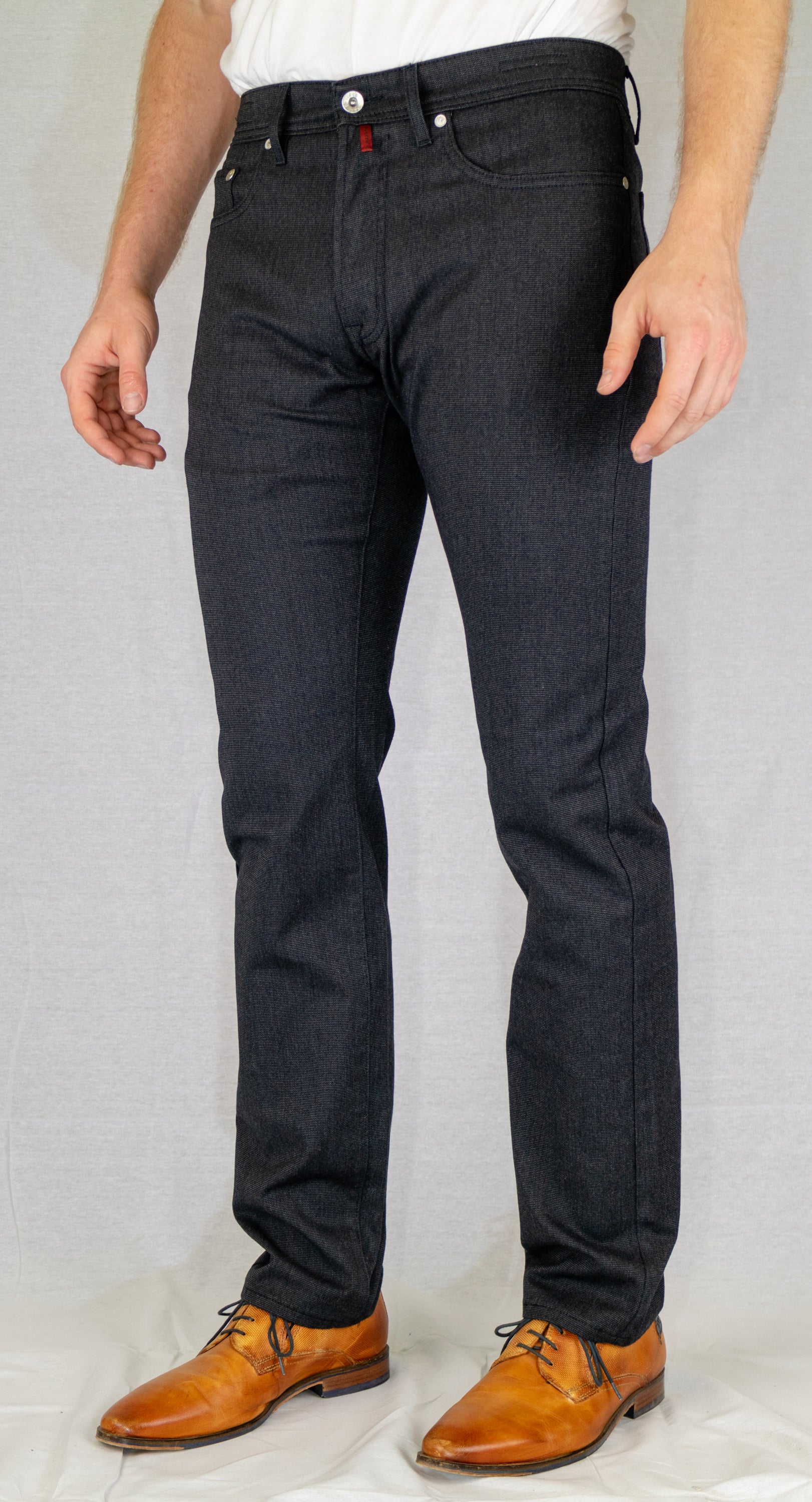 PIERRE CARDIN LYON Five Pocket - Obsidian Herringbone - 30917 4714.81