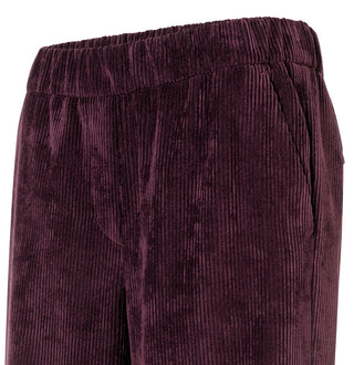 MAC CHIARA Stoffhose - Aubergine Velvet Bloom - 3051-00-0410L-780