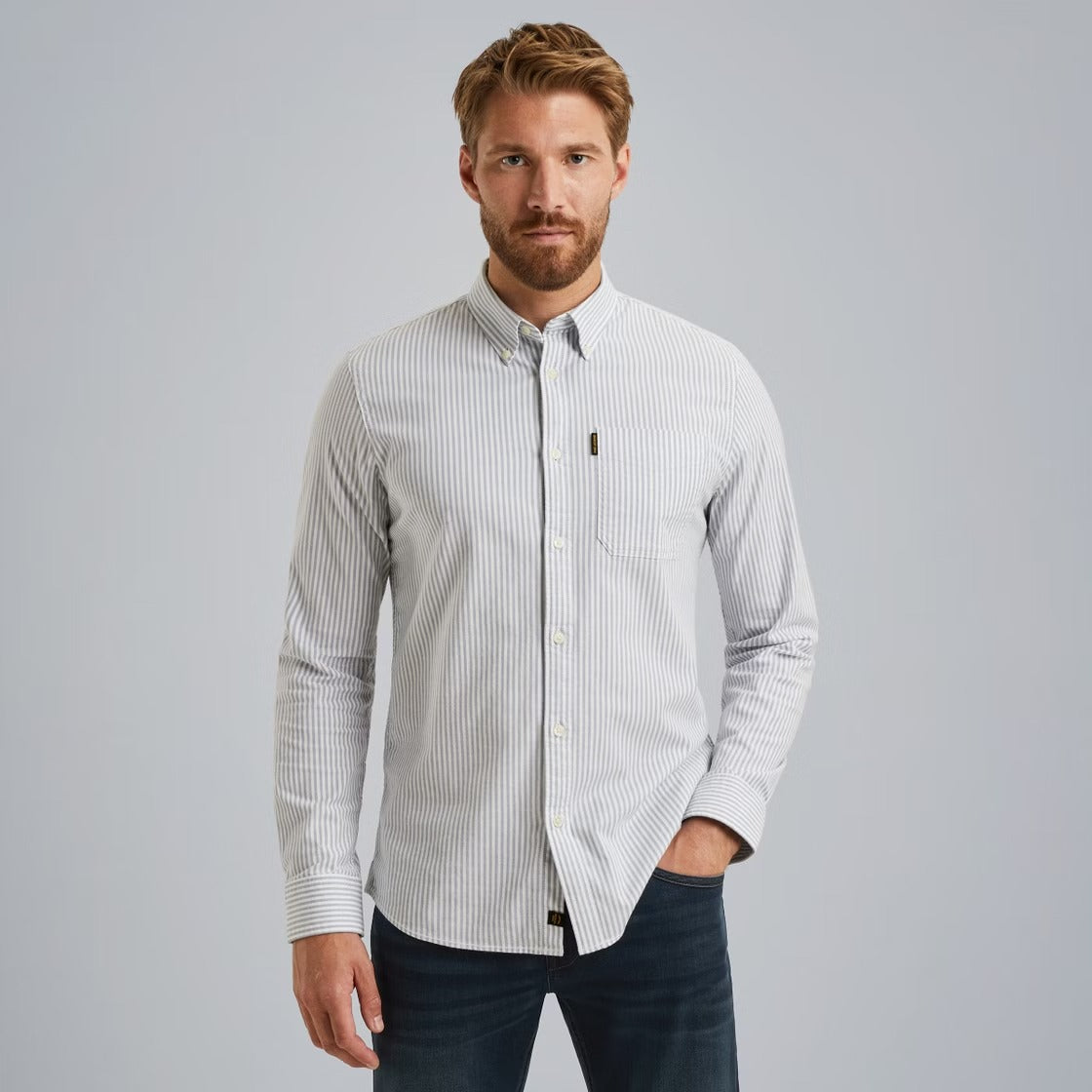 PME LEGEND OXFORD SHIRT - Coastline Stripes - PSI2508208-5040 von PME Legend
