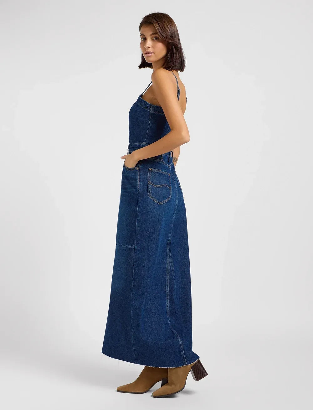 LEE MAXI DENIM DRESS Jeanskleid Ohne Arm - Midnight Indigo Wash - 112363487 von LEE