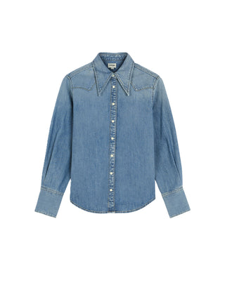 WRANGLER DRAMA COLLAR SHIRT Jeanshemd classic fade 112386777