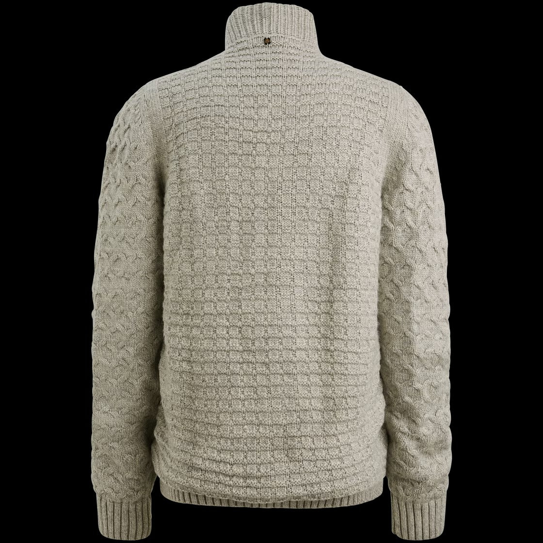 PME LEGEND Strickjacke mit Zip heavy knit mixed yarn - Sandstone Cloud - PKC2510320-921 von PME Legend