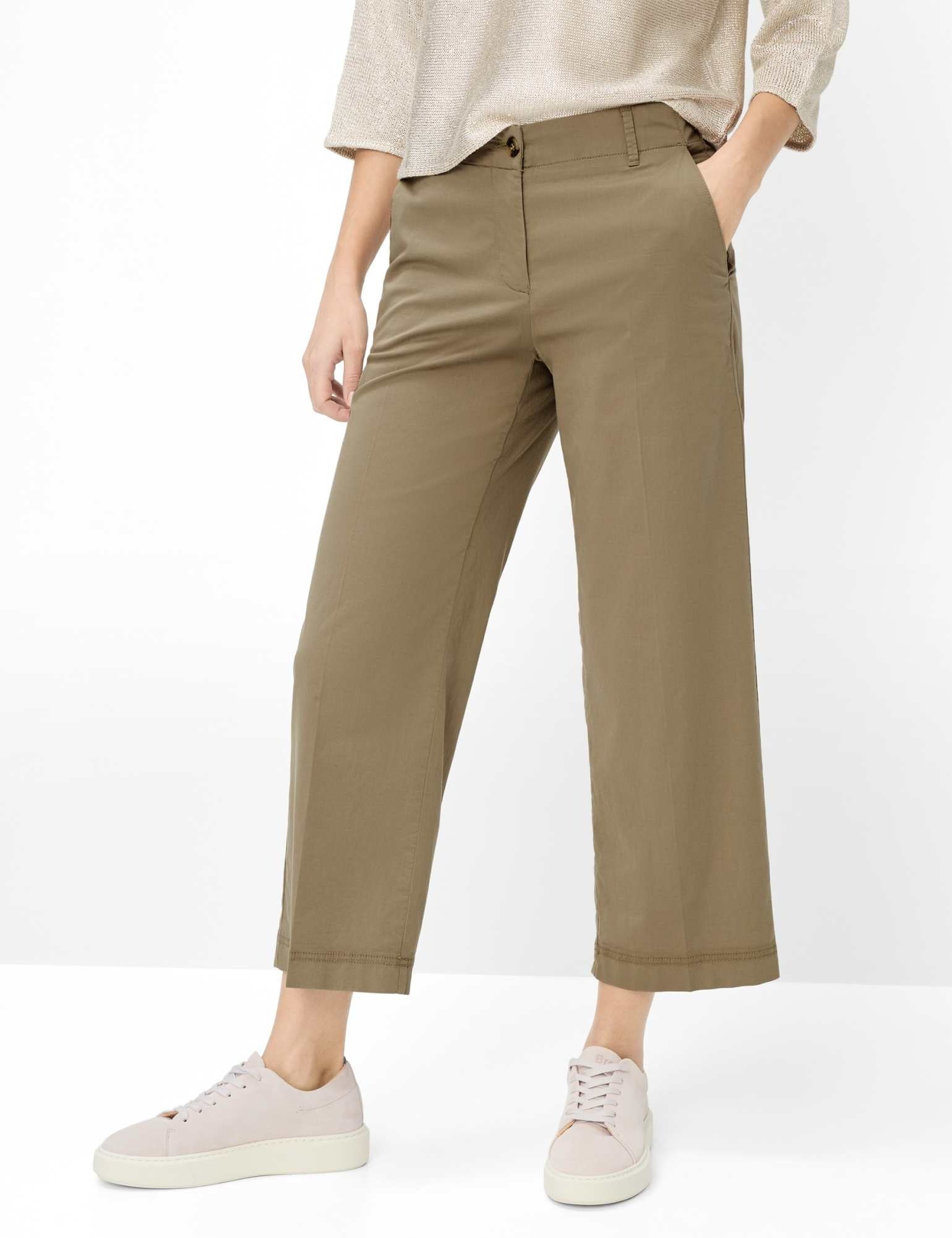 BRAX MAINE S Wide Leg - Olive Sandstone - 9892820 09-3202-37 von BRAX