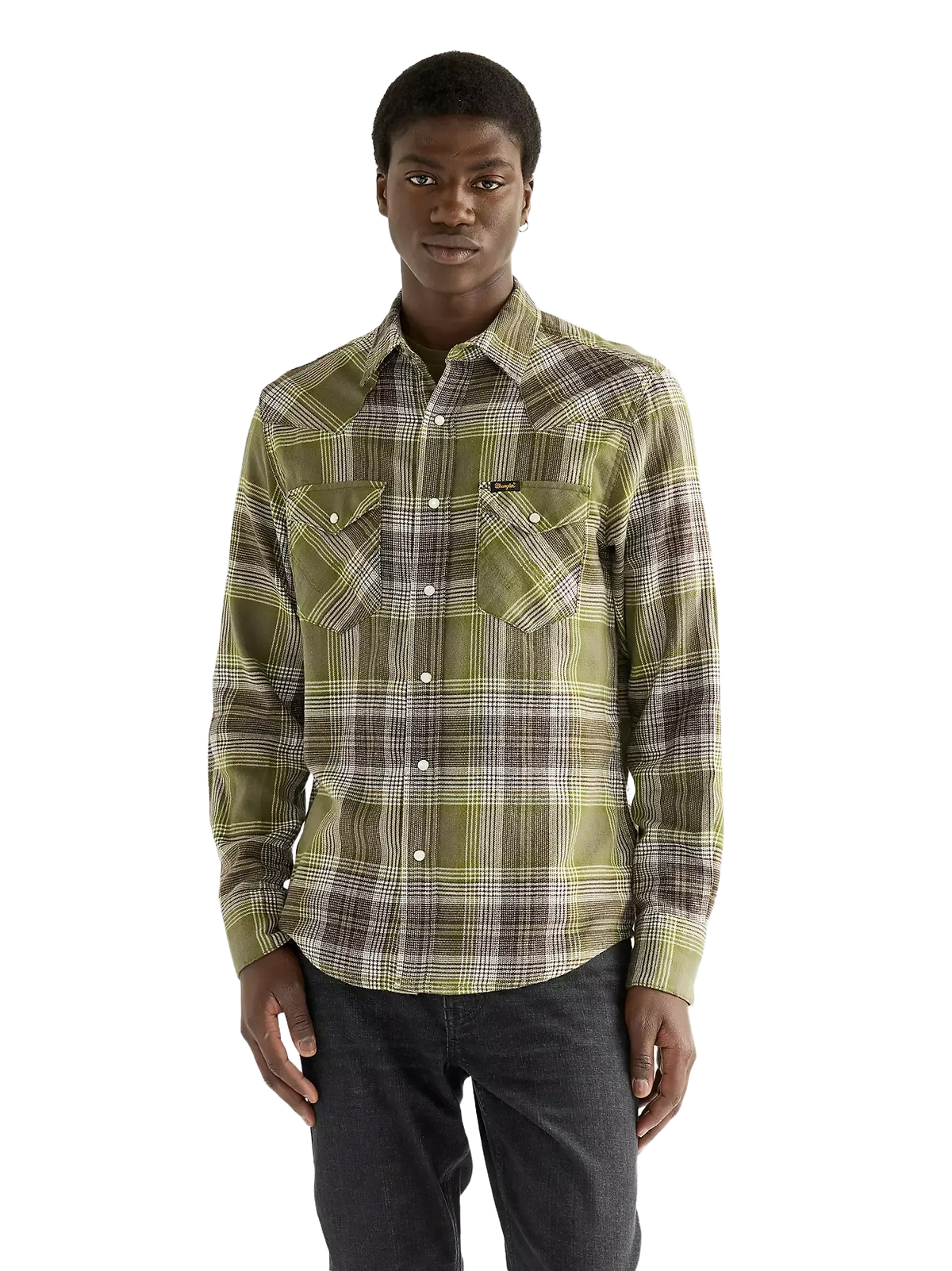 WRANGLER WESTERN SHIRT Langarm Hemd pesto 112386904