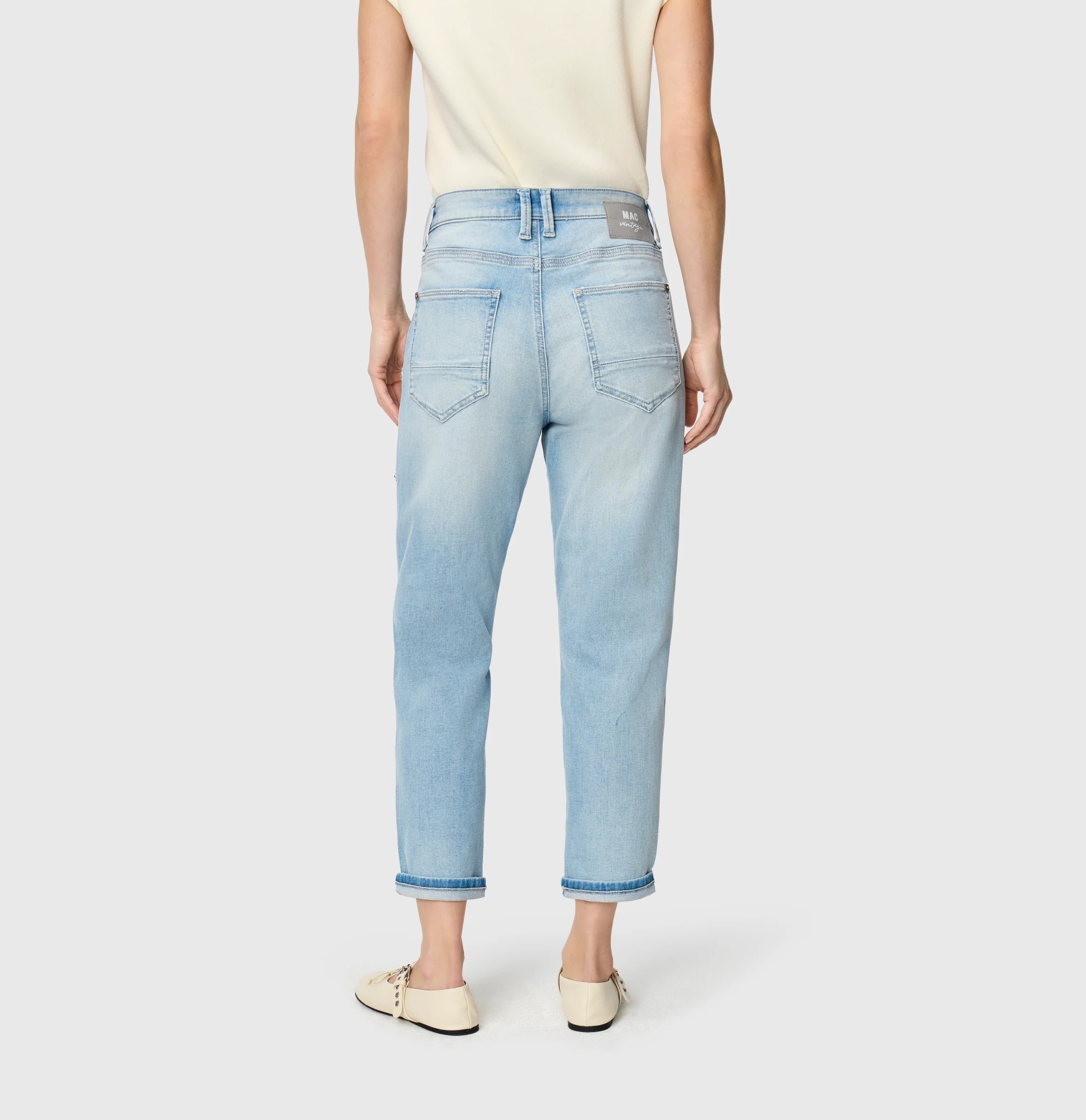 MAC IOWA high-low Jeans - Sky Mist Washed - 2803-90-0333L-D246 von MAC
