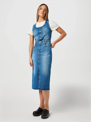 WRANGLER THE DRESS Jeanskleid - Blue Lagoon Wash - 112362611