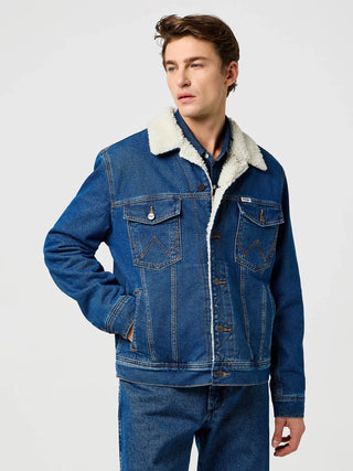 WRANGLER SHERPA CLASSIC Übergangsjacke - Ocean Indigo Sherpa - 112371440