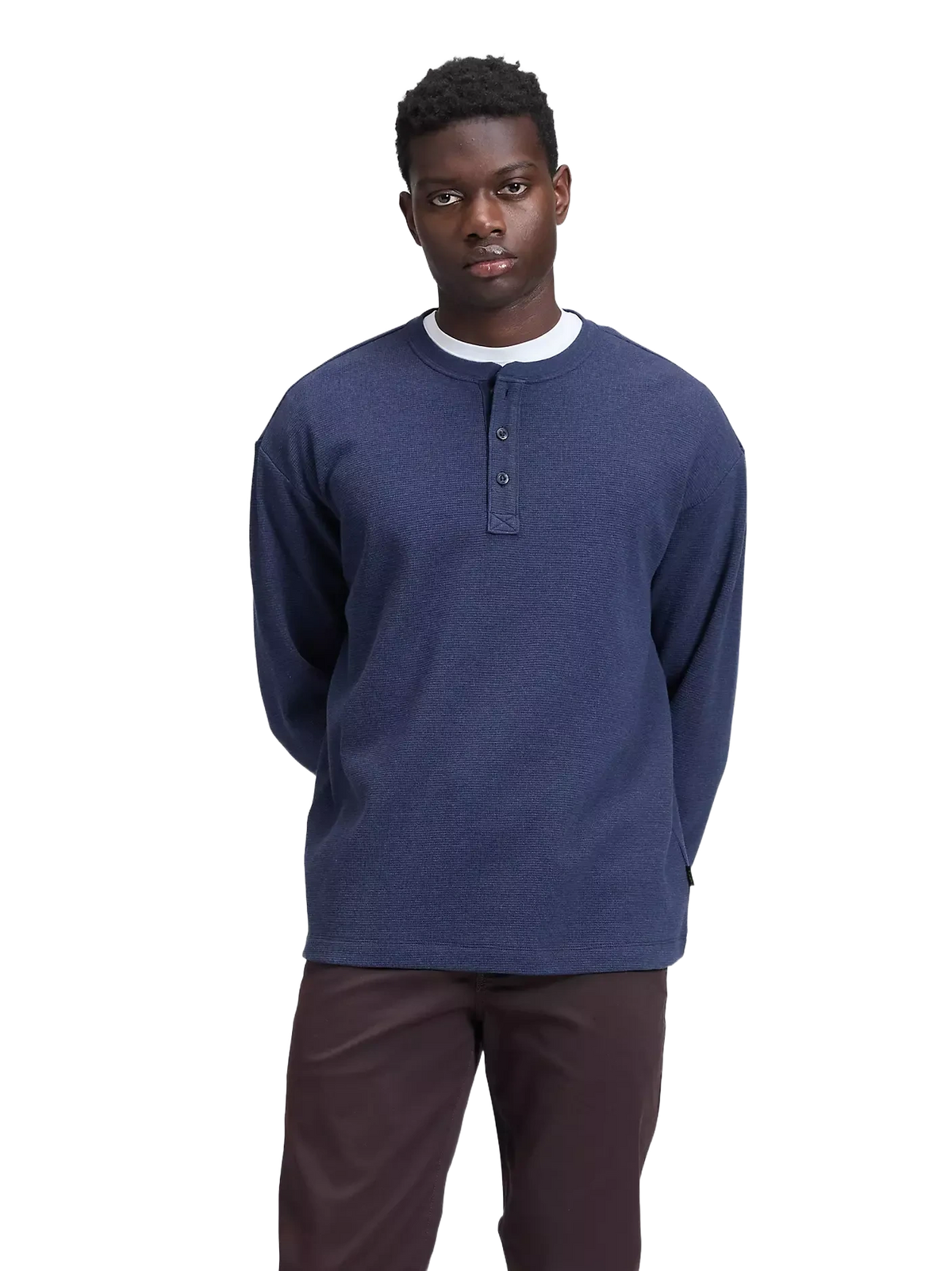 LEE LS HENLEY Langarm Shirt indigo heather 112386333
