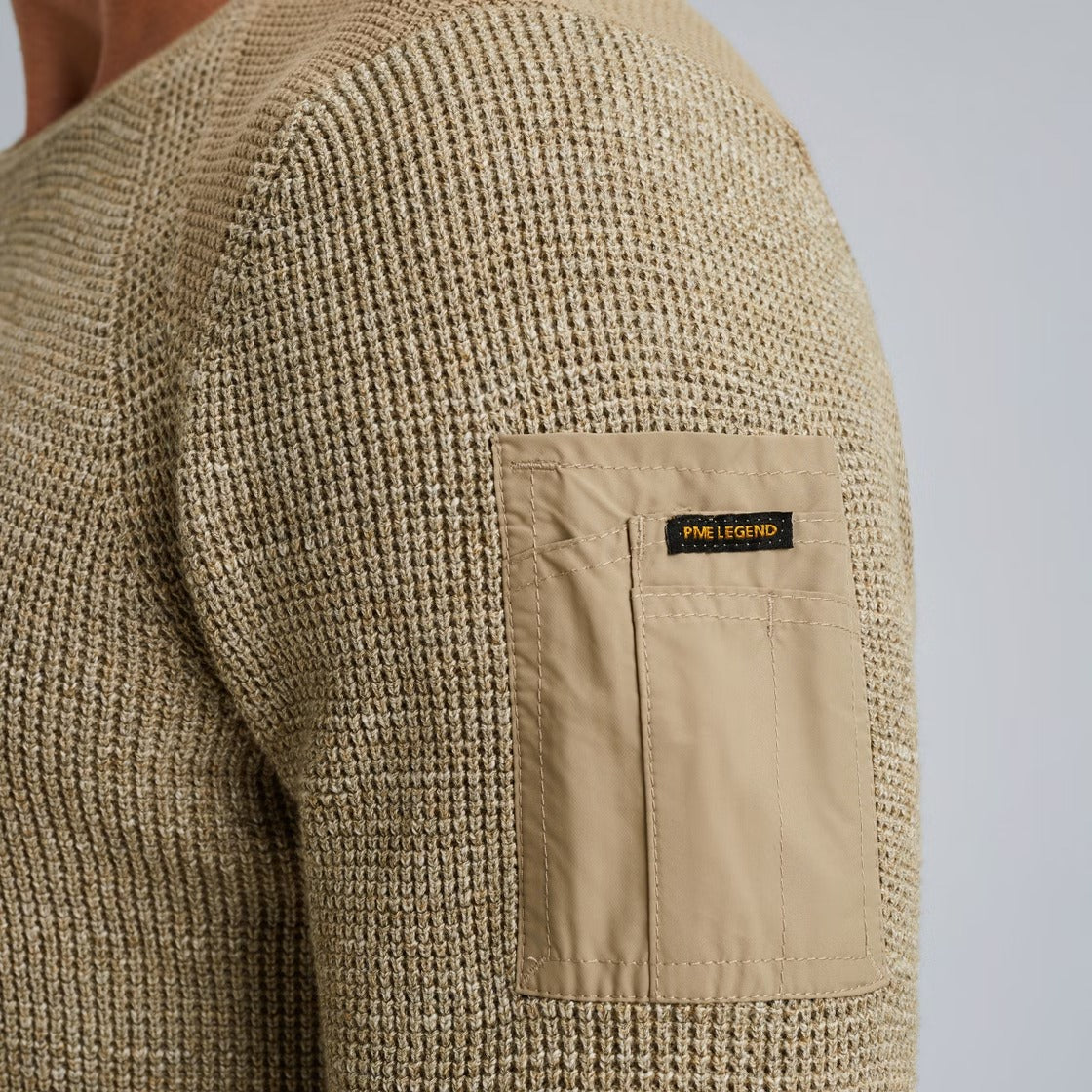 PME LEGEND Seneca Rock Pullover/Longsleeve - Oatmeal Trail Beige - PKW2509301-8011 von PME Legend