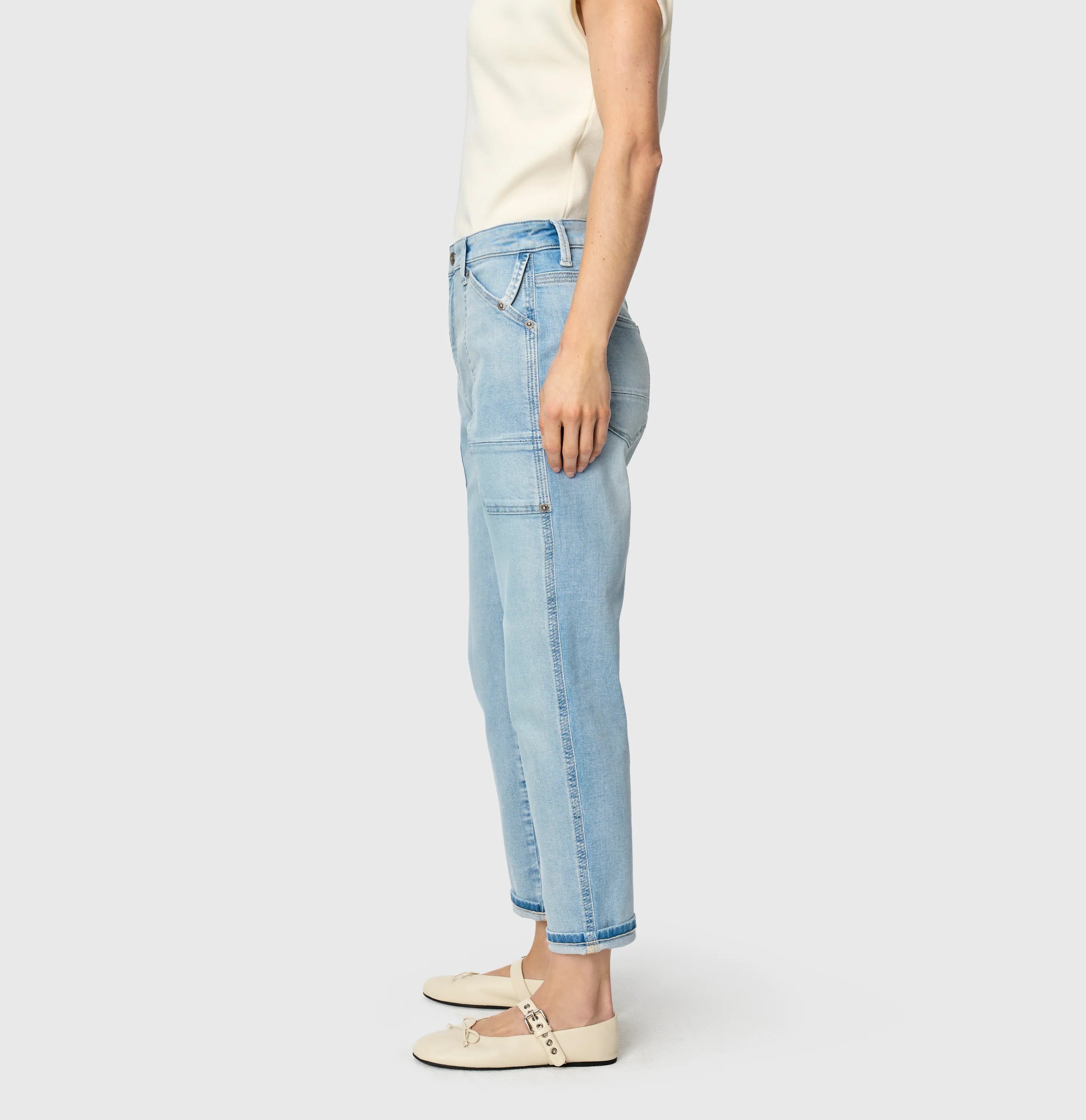 MAC IOWA high-low Jeans - Sky Mist Washed - 2803-90-0333L-D246 von MAC