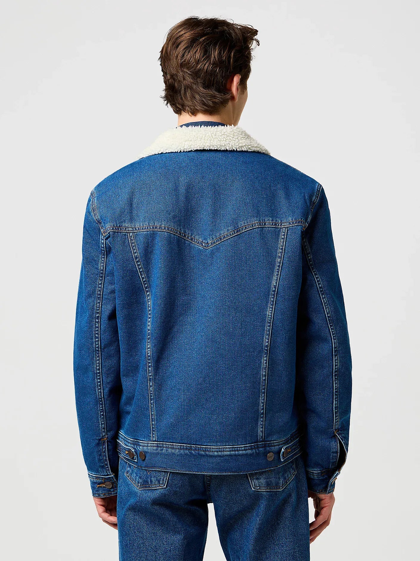 WRANGLER SHERPA CLASSIC Übergangsjacke - Ocean Indigo Sherpa - 112371440