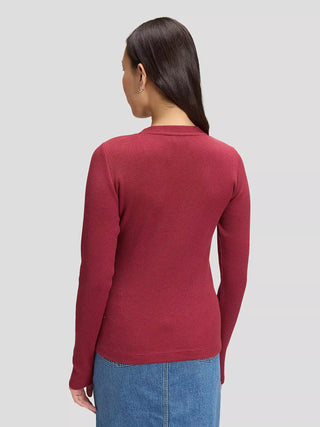 LEE LS WAFFLE HENLEY Langarm Pullover tibetan red 112385666