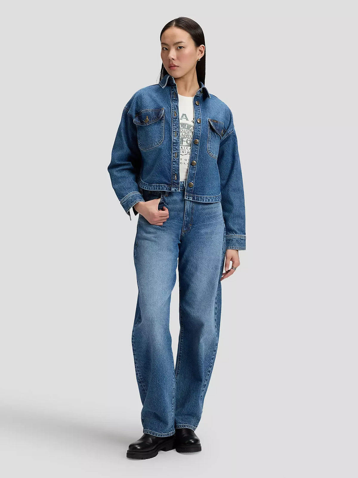 LEE FLAP POCKET SHIRT Jeanshemd vintage blues 112387579 von LEE