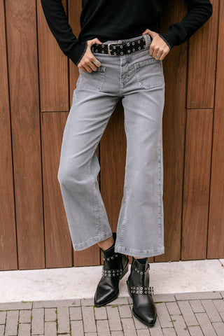 FREEMAN T. PORTER ALICE NEEDLECORD Culotte - Misty Steel Gray - 25217 CORD.F895