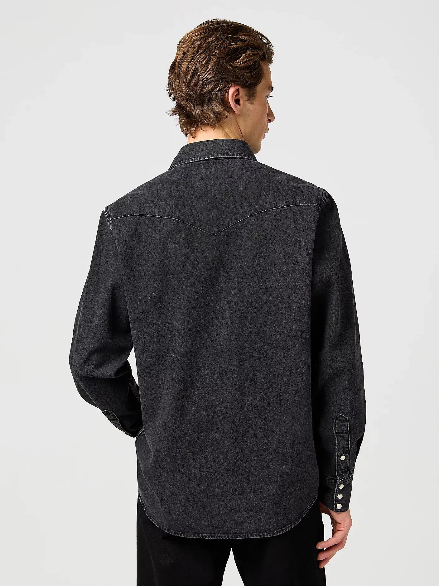WRANGLER Western Shirt Langarm Jeanshemd - Midnight Carbon Black - 112362906 von Wrangler