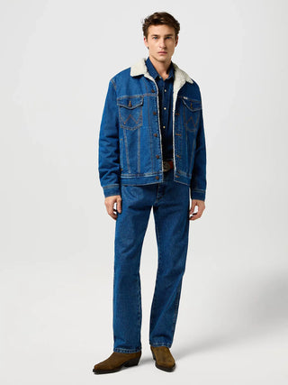 WRANGLER SHERPA CLASSIC Übergangsjacke - Ocean Indigo Sherpa - 112371440