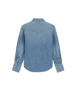 WRANGLER DRAMA COLLAR SHIRT Jeanshemd classic fade 112386777