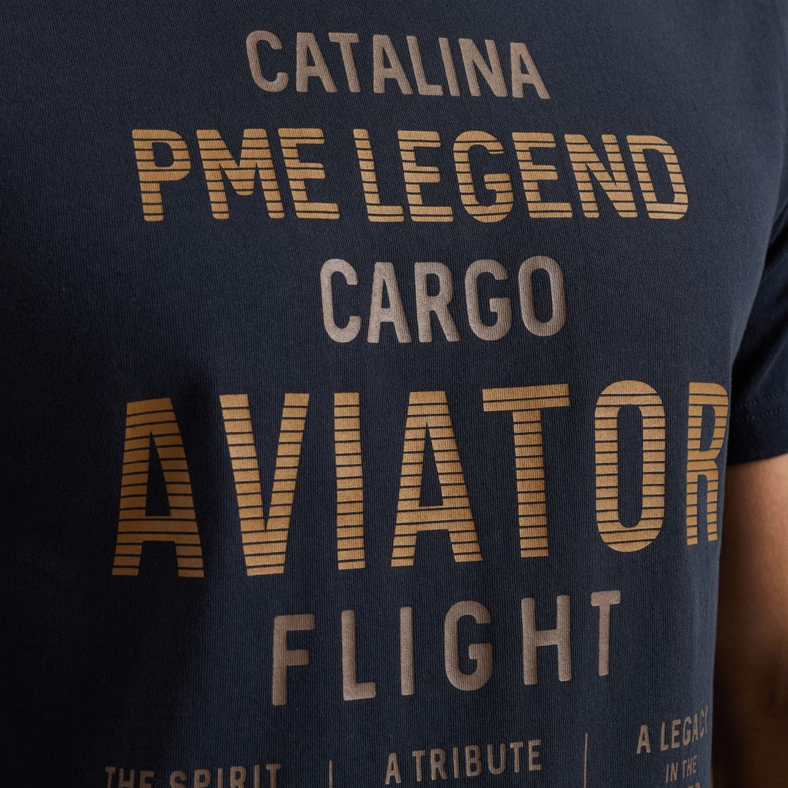 PME LEGEND T-Shirt Rundhals - Blue Atlantic Cargo - PTSS2503564-5281 von PME Legend