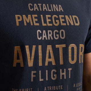 PME LEGEND T-Shirt Rundhals - Blue Atlantic Cargo - PTSS2503564-5281