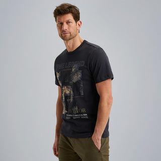 PME LEGEND Kurzarm Shirt Rundhals jersey digital print - Midnight Harbor Navy - PTSS2503570-5281
