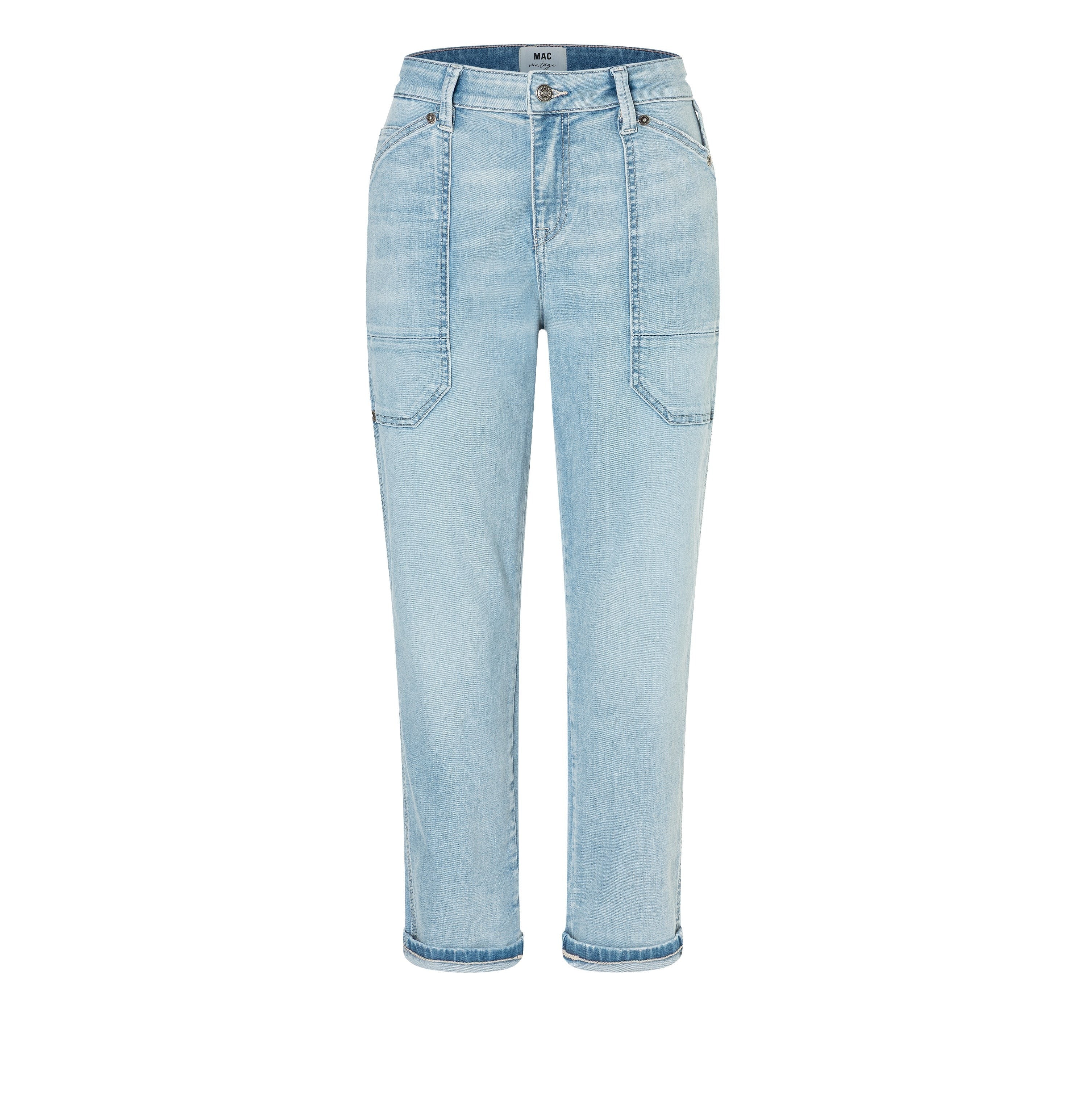 MAC IOWA high-low Jeans - Sky Mist Washed - 2803-90-0333L-D246