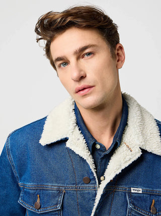WRANGLER SHERPA CLASSIC Übergangsjacke - Ocean Indigo Sherpa - 112371440