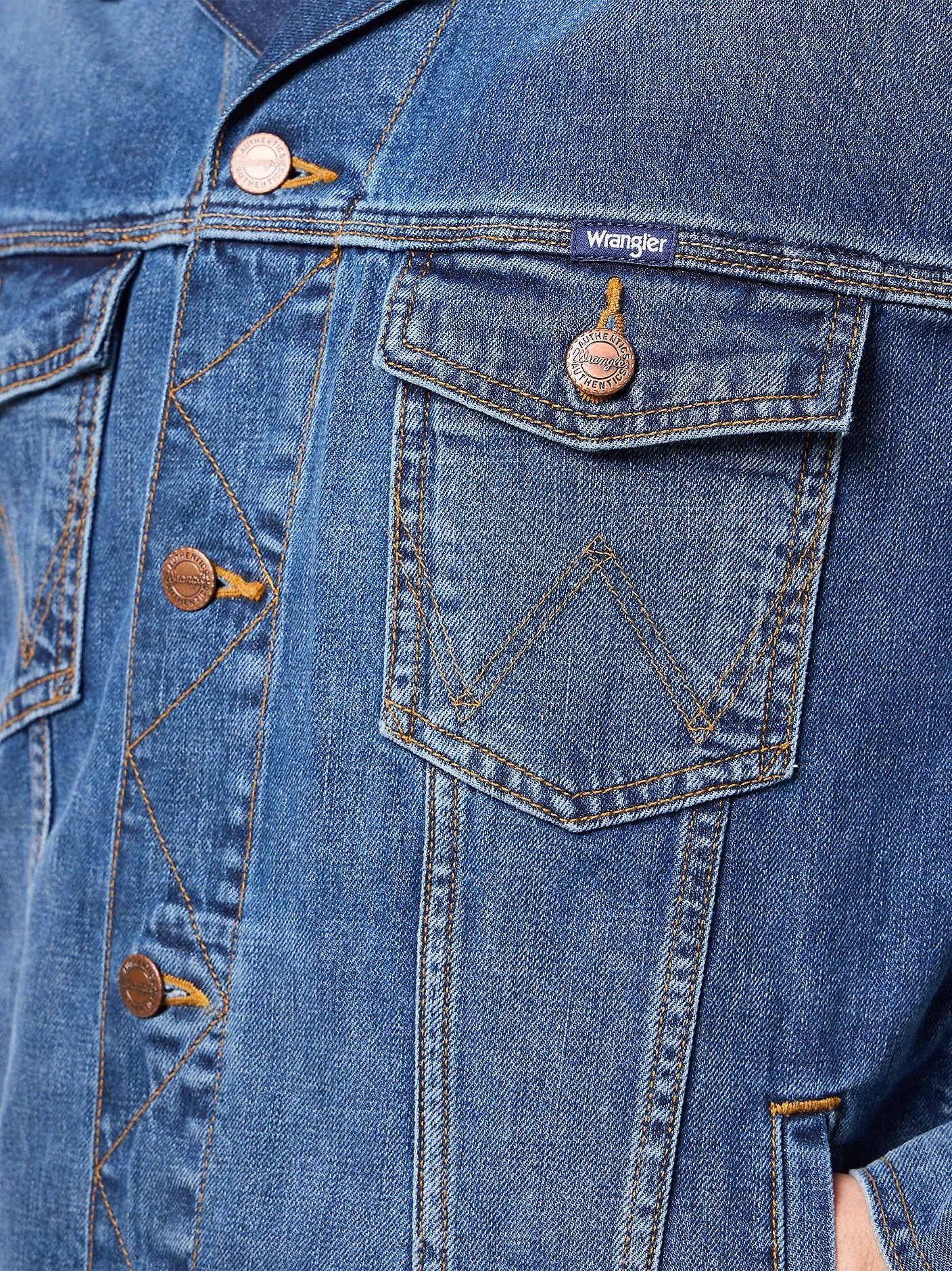 WRANGLER Classic Jacket Jeansjacke - Vintage Ocean Blue - 112362737 von Wrangler