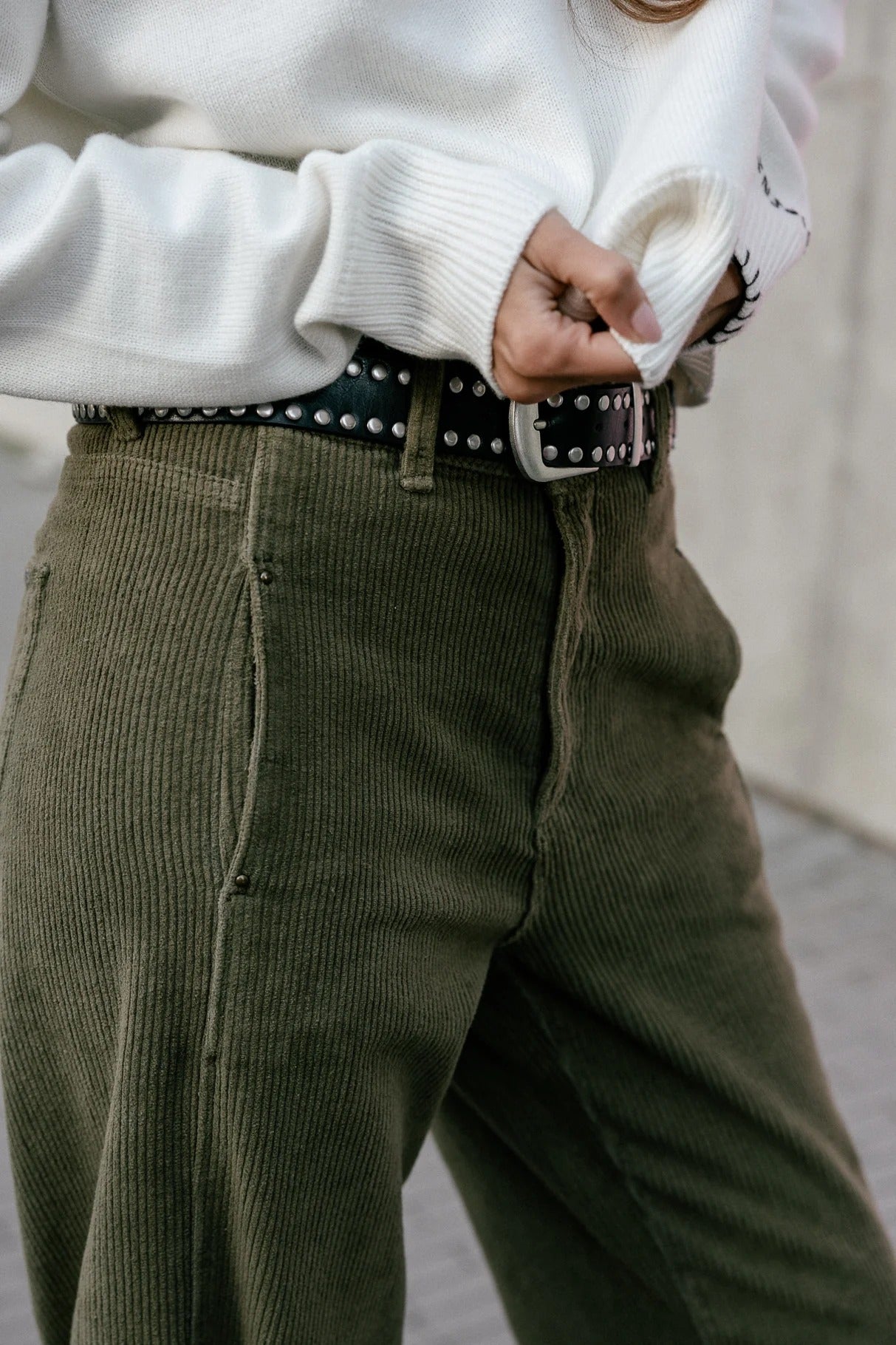 FREEMAN T. PORTER ROSALIA VELUTO Chino - Olive Timber Green - 25142 VELU.F493