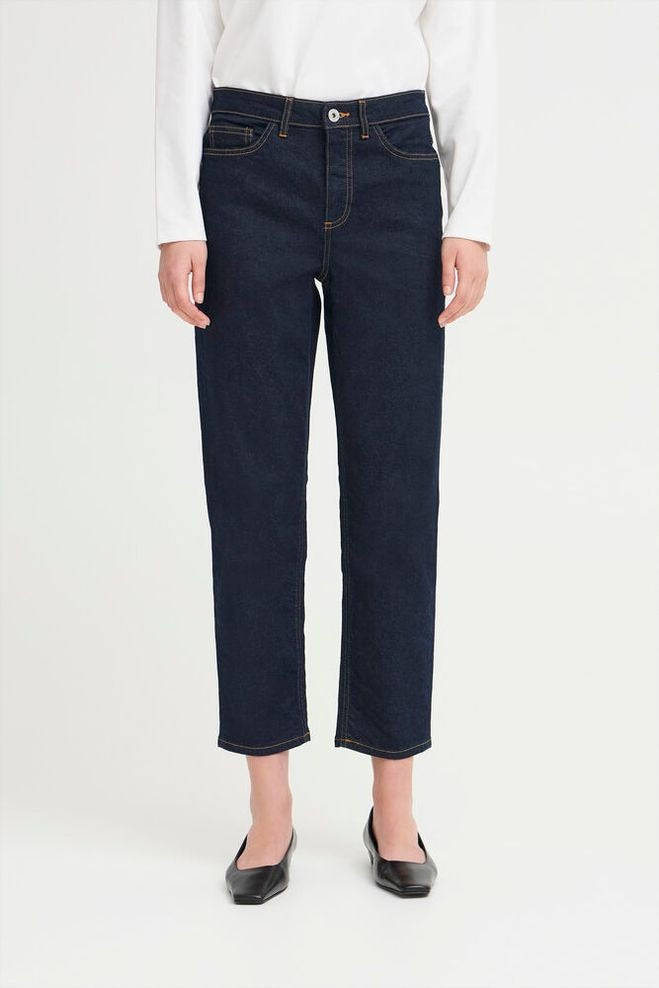 ICHI IHTWIGGY Raven cropped Denim - Midnight Stitch Blue - 20110967.900000209 von ICHI