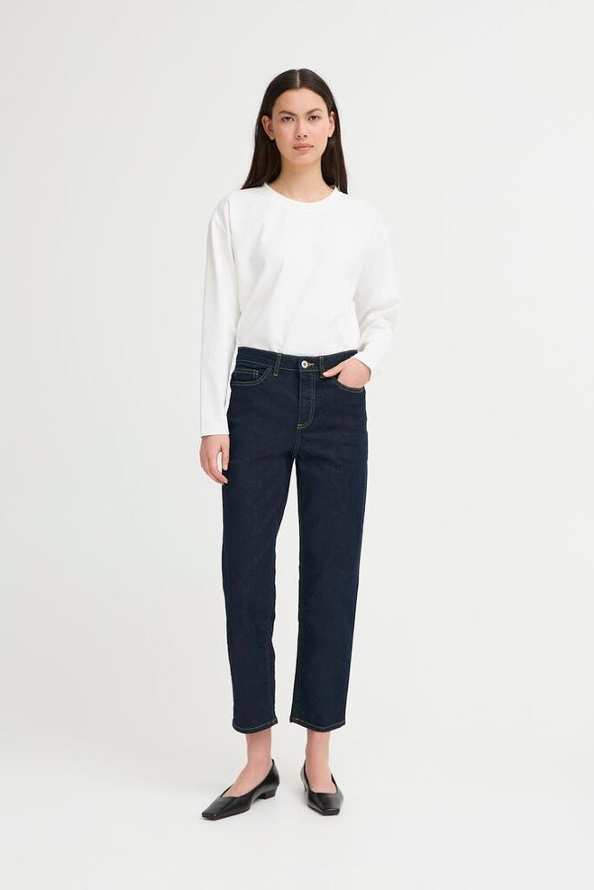 ICHI IHTWIGGY Raven cropped Denim - Midnight Stitch Blue - 20110967.900000209 von ICHI