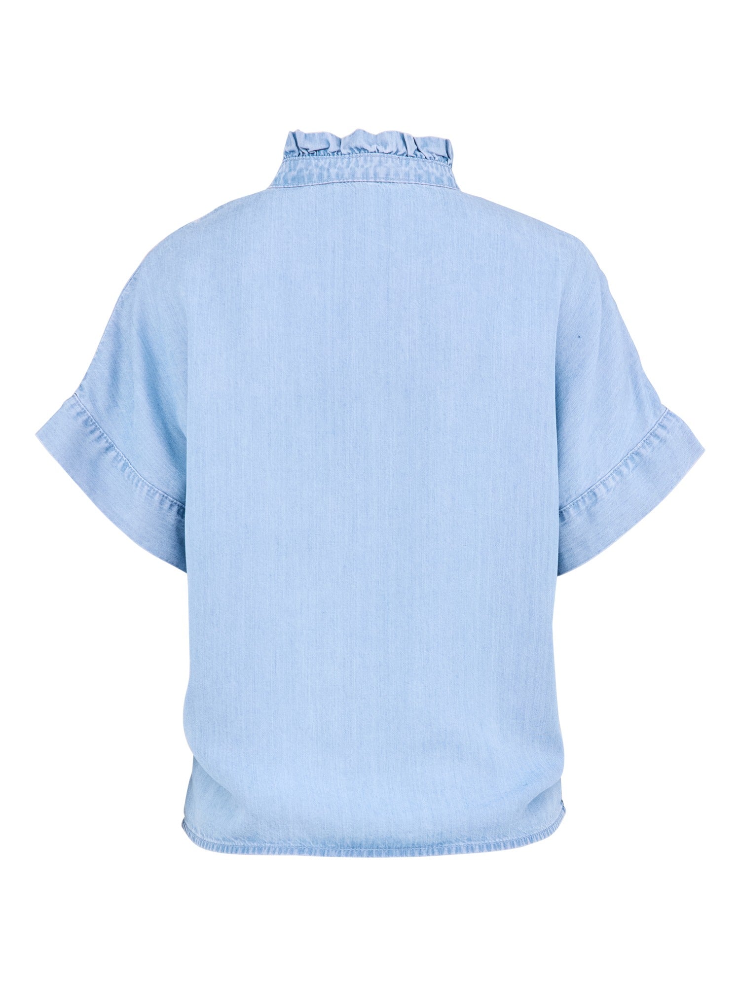 PADDOCKS Ospig Kurzarm Wickelbluse - Blue Dawn Wash - 35040 7521.4100
