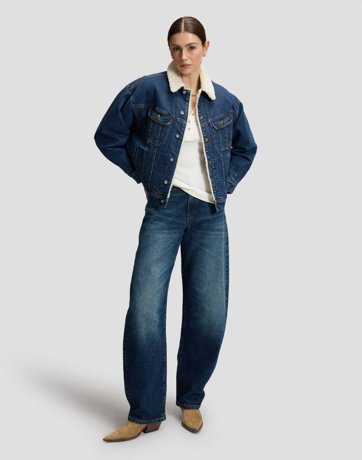 LEE RELAXED SHERPA RIDER Jeansjacke dandy 112385716 von LEE