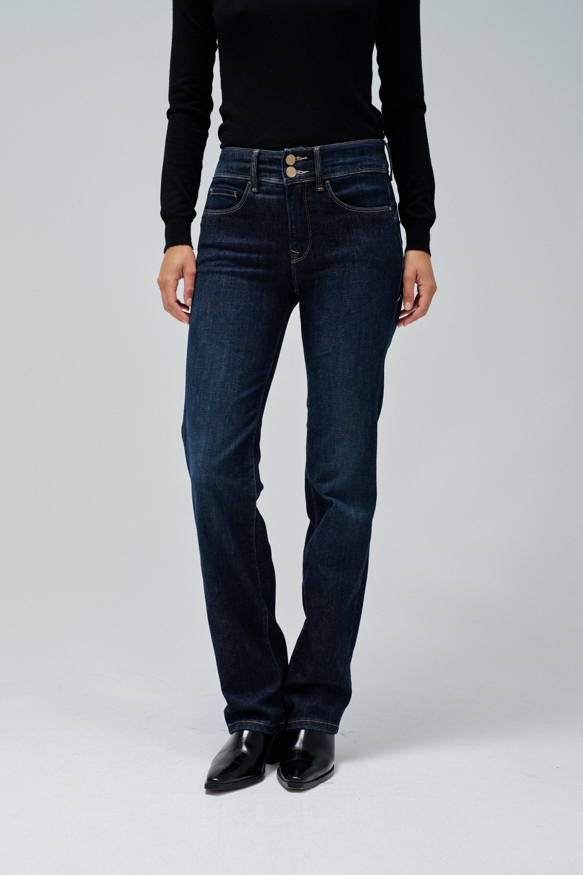 SALSA Secret Push In Secret Push In Straight Jeans - Midnight Stitchwash - 21009723.853 von Salsa